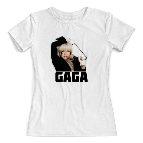 Заказать женскую футболку в Москве. Футболка с полной запечаткой (женская) Lady Gaga от THE_NISE  - готовые дизайны и нанесение принтов.
