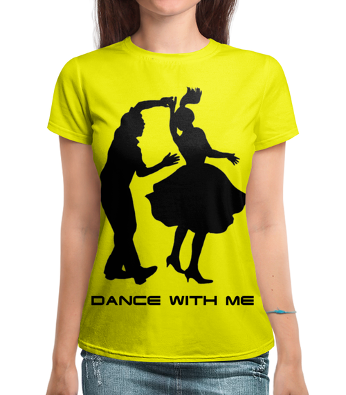 Заказать женскую футболку в Москве. Футболка с полной запечаткой (женская) Dance With Me от Vladec11 - готовые дизайны и нанесение принтов.