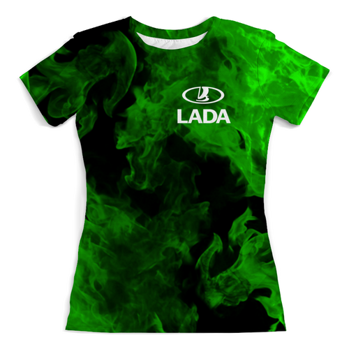Заказать женскую футболку в Москве. Футболка с полной запечаткой (женская) Авто Lada от THE_NISE  - готовые дизайны и нанесение принтов.