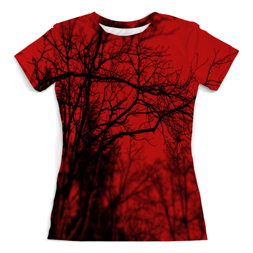 Заказать женскую футболку в Москве. Футболка с полной запечаткой (женская) Деревья от THE_NISE  - готовые дизайны и нанесение принтов.