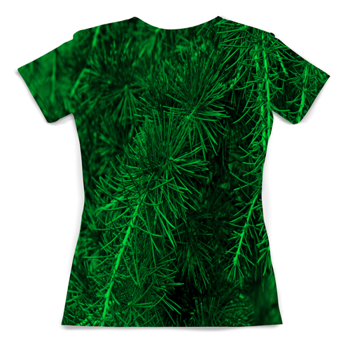 Заказать женскую футболку в Москве. Футболка с полной запечаткой (женская) Зеленая ель от THE_NISE  - готовые дизайны и нанесение принтов.