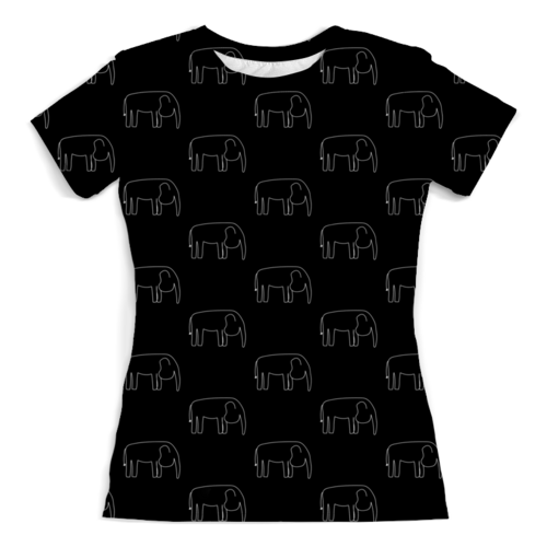 Заказать женскую футболку в Москве. Футболка с полной запечаткой (женская) Белый слон от Vadim Koval - готовые дизайны и нанесение принтов.