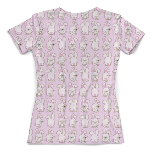 Заказать женскую футболку в Москве. Футболка с полной запечаткой (женская) Кролики от queen  - готовые дизайны и нанесение принтов.