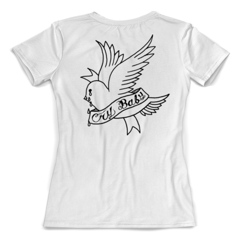 Заказать женскую футболку в Москве. Футболка с полной запечаткой (женская) Lil Peep от geekbox - готовые дизайны и нанесение принтов.