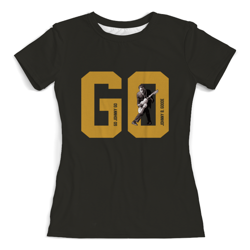 Заказать женскую футболку в Москве. Футболка с полной запечаткой (женская) Go, Go Johnny Go! от Рустам Юсупов - готовые дизайны и нанесение принтов.