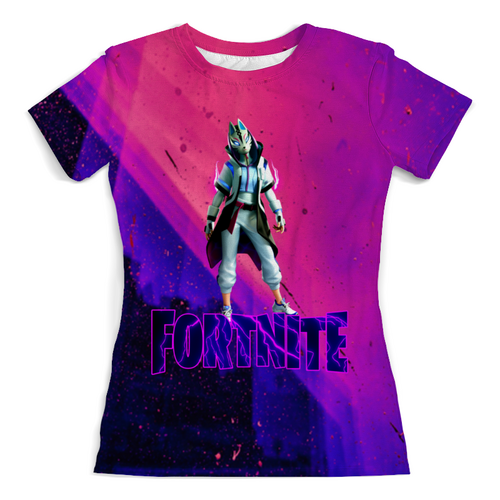 Заказать женскую футболку в Москве. Футболка с полной запечаткой (женская) Fortnite от  PRO_DESIGN - готовые дизайны и нанесение принтов.