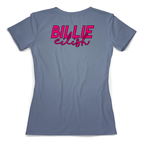 Заказать женскую футболку в Москве. Футболка с полной запечаткой (женская) Billie Eilish( Билли Айлиш)  от T-shirt print  - готовые дизайны и нанесение принтов.