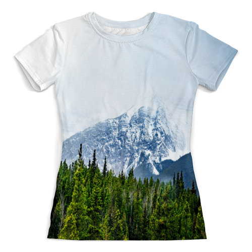 Заказать женскую футболку в Москве. Футболка с полной запечаткой (женская) Ледяная гора от THE_NISE  - готовые дизайны и нанесение принтов.