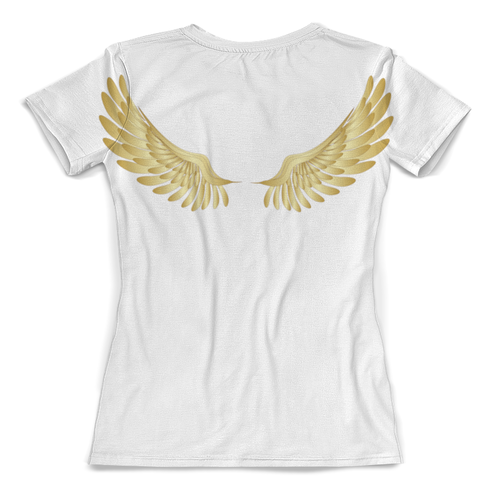 Заказать женскую футболку в Москве. Футболка с полной запечаткой (женская) Крылья за спиной от THE_NISE  - готовые дизайны и нанесение принтов.