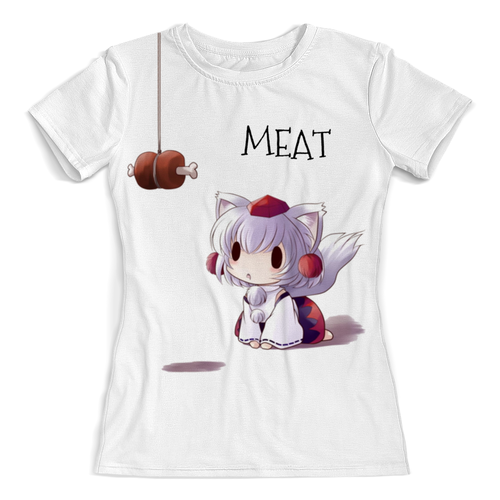 Заказать женскую футболку в Москве. Футболка с полной запечаткой (женская) Anime Meat от Fix Print - готовые дизайны и нанесение принтов.