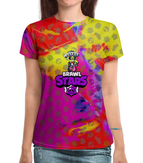 Заказать женскую футболку в Москве. Футболка с полной запечаткой (женская) Brawl Stars от THE_NISE  - готовые дизайны и нанесение принтов.