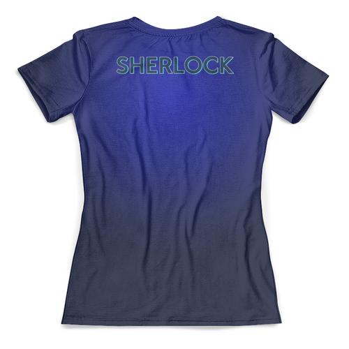 Заказать женскую футболку в Москве. Футболка с полной запечаткой (женская) Sherlock  от ПРИНТЫ ПЕЧАТЬ  - готовые дизайны и нанесение принтов.