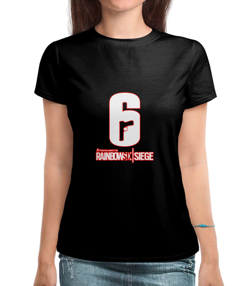 Заказать женскую футболку в Москве. Футболка с полной запечаткой (женская) Rainbow 6 от THE_NISE  - готовые дизайны и нанесение принтов.