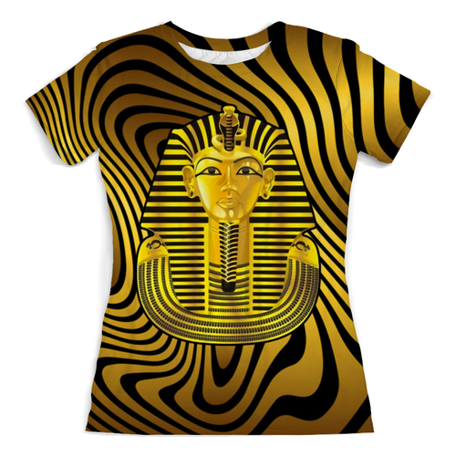 Заказать женскую футболку в Москве. Футболка с полной запечаткой (женская) Tutanhamon (GOLD) от balden - готовые дизайны и нанесение принтов.