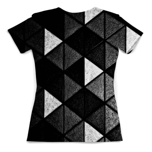 Заказать женскую футболку в Москве. Футболка с полной запечаткой (женская) Черно-белые фигуры от THE_NISE  - готовые дизайны и нанесение принтов.