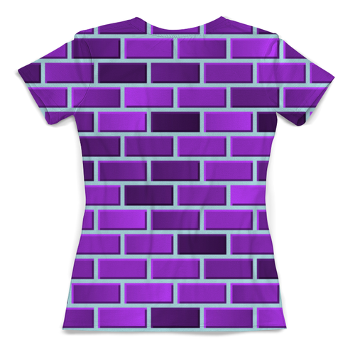 Заказать женскую футболку в Москве. Футболка с полной запечаткой (женская) Пурпурные кирпичи от valezar - готовые дизайны и нанесение принтов.