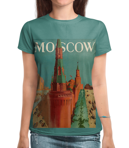 Заказать женскую футболку в Москве. Футболка с полной запечаткой (женская) Москва от acidhouses - готовые дизайны и нанесение принтов.
