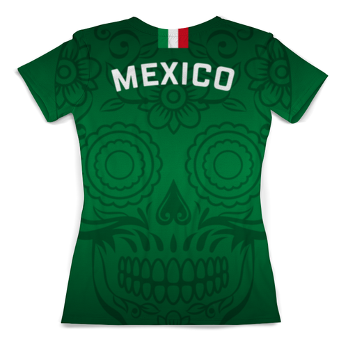 Заказать женскую футболку в Москве. Футболка с полной запечаткой (женская) Сборная Мексики от geekbox - готовые дизайны и нанесение принтов.