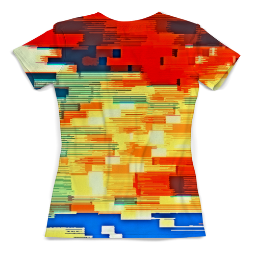 Заказать женскую футболку в Москве. Футболка с полной запечаткой (женская) Pixel color от THE_NISE  - готовые дизайны и нанесение принтов.