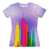 Заказать женскую футболку в Москве. Футболка с полной запечаткой (женская) New York от T-shirt print  - готовые дизайны и нанесение принтов.