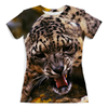 Заказать женскую футболку в Москве. Футболка с полной запечаткой (женская) Леопард от Violet - готовые дизайны и нанесение принтов.