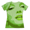 Заказать женскую футболку в Москве. Футболка с полной запечаткой (женская) Marilyn Monroe Green от avagardner - готовые дизайны и нанесение принтов.