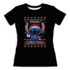 Заказать женскую футболку в Москве. Футболка с полной запечаткой (женская) С Рождеством! от T-shirt print  - готовые дизайны и нанесение принтов.