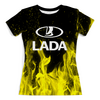 Заказать женскую футболку в Москве. Футболка с полной запечаткой (женская) Авто Lada от THE_NISE  - готовые дизайны и нанесение принтов.