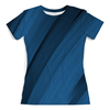 Заказать женскую футболку в Москве. Футболка с полной запечаткой (женская) Синяя абстракция от BeliySlon - готовые дизайны и нанесение принтов.