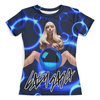 Заказать женскую футболку в Москве. Футболка с полной запечаткой (женская) Lady Gaga от balden - готовые дизайны и нанесение принтов.