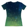 Заказать женскую футболку в Москве. Футболка с полной запечаткой (женская) Green Polygon от THE_NISE  - готовые дизайны и нанесение принтов.