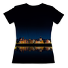 Заказать женскую футболку в Москве. Футболка с полной запечаткой (женская) Ночной городок от Shdomon - готовые дизайны и нанесение принтов.