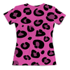 Заказать женскую футболку в Москве. Футболка с полной запечаткой (женская) Розовый леопард от Look-Cook - готовые дизайны и нанесение принтов.