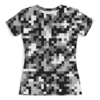 Заказать женскую футболку в Москве. Футболка с полной запечаткой (женская) Pixel Gray от THE_NISE  - готовые дизайны и нанесение принтов.