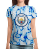 Заказать женскую футболку в Москве. Футболка с полной запечаткой (женская) Manchester City от THE_NISE  - готовые дизайны и нанесение принтов.