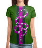 Заказать женскую футболку в Москве. Футболка с полной запечаткой (женская) Snake Design от balden - готовые дизайны и нанесение принтов.