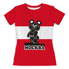 Заказать женскую футболку в Москве. Футболка с полной запечаткой (женская) Олимпийский мишка от weeert - готовые дизайны и нанесение принтов.