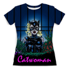 Заказать женскую футболку в Москве. Футболка с полной запечаткой (женская) Catwoman от balden - готовые дизайны и нанесение принтов.