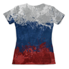 Заказать женскую футболку в Москве. Футболка с полной запечаткой (женская) Путин от denis01001 - готовые дизайны и нанесение принтов.
