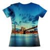 Заказать женскую футболку в Москве. Футболка с полной запечаткой (женская) Бруклинский мост от THE_NISE  - готовые дизайны и нанесение принтов.