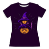 Заказать женскую футболку в Москве. Футболка с полной запечаткой (женская) Halloween от T-shirt print  - готовые дизайны и нанесение принтов.