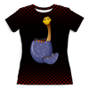 Заказать женскую футболку в Москве. Футболка с полной запечаткой (женская) Счастливое яйцо динозавра от Amerikanka - готовые дизайны и нанесение принтов.