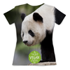 Заказать женскую футболку в Москве. Футболка с полной запечаткой (женская) Panda Vegan от vegan@thespaceway.info - готовые дизайны и нанесение принтов.