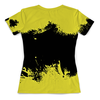 Заказать женскую футболку в Москве. Футболка с полной запечаткой (женская) Черно-желтые краски от THE_NISE  - готовые дизайны и нанесение принтов.