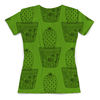 Заказать женскую футболку в Москве. Футболка с полной запечаткой (женская) кактусы от THE_NISE  - готовые дизайны и нанесение принтов.