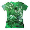 Заказать женскую футболку в Москве. Футболка с полной запечаткой (женская) Зеленый лес от Anna Lomachenko - готовые дизайны и нанесение принтов.