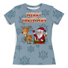Заказать женскую футболку в Москве. Футболка с полной запечаткой (женская) Merry Christmas! (1) от T-shirt print  - готовые дизайны и нанесение принтов.