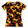 Заказать женскую футболку в Москве. Футболка с полной запечаткой (женская) Пиксели-пустыня от THE_NISE  - готовые дизайны и нанесение принтов.