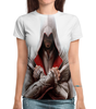 Заказать женскую футболку в Москве. Футболка с полной запечаткой (женская) Assassin's Creed от THE_NISE  - готовые дизайны и нанесение принтов.