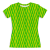 Заказать женскую футболку в Москве. Футболка с полной запечаткой (женская) Желто-зеленый узор от THE_NISE  - готовые дизайны и нанесение принтов.